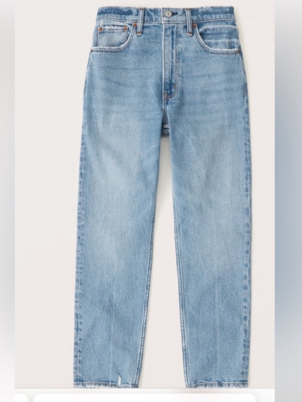 Abercrombie & Fitch The Mom High Rise Jeans Size 28/6 Blue Wash - Picture 4 of 5